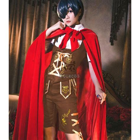 Black Butler Ciel Phantomhiv Little Red Riding Hood Cosplay Costume For ...