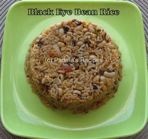 Padma S Recipes Black Eye Bean Rice