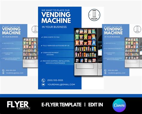 Vending Machine Flyer Vending Template We Can Customize For You Etsy