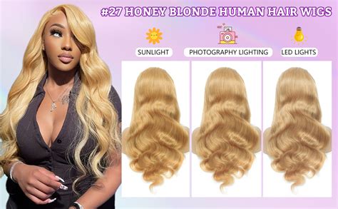 Amazon LZGYE Blonde Lace Front Wig Human Hair 13x4 Honey Blonde Lace Front Wigs Human