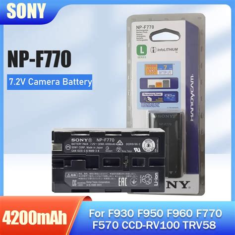 Original Sony NP F770 NP F770 NPF770 7 2V 4200mAH Rechargeable Li Lon