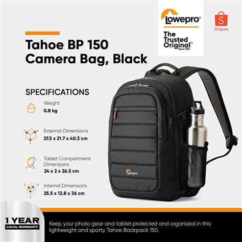Lowepro Tahoe BP 150 Backpack Camera Backpack | Shopee Philippines