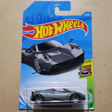 Jual Hot Wheels 17 Pagani Huayra Roadster Hw Exotics [ Grey