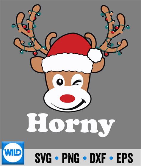 Reindeer Svg Naughty Christmas Horny Reindeer Ugly Christmas Svg Wildsvg