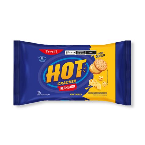 Biscoito Recheado Hot Cracker Queijo 150G Shopee Brasil