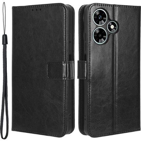Etui z klapką do Infinix Hot i Crazy Horse Wallet czarne sklep XGSM pl