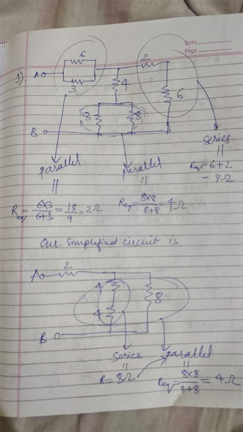 Solved 1 What Is The Equivalent Resistance Of The Circuit Between Course Hero