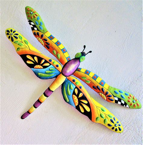 Dragonfly Color Choices Metal Art Painted Metal Dragonfly Wall