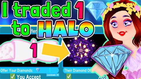 I Traded 💎1 Diamond💎 Into A Halo Full Series ~royale High Trading