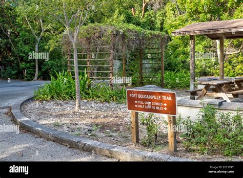 Sign For The Port Bougainville Trail At Dagny Johnson Key Largo Hammock