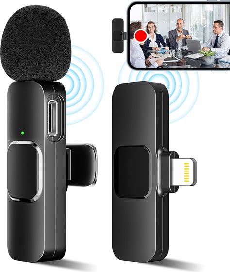 Amazon.com: Wireless Microphone for iPhone iPad, Wireless Clip Mic ...
