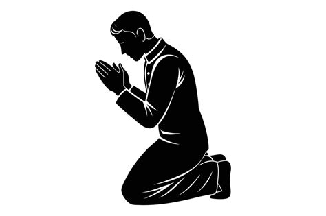 A man Praying Silhouette Illustrations and Vectors. 47583443 Vector Art at Vecteezy