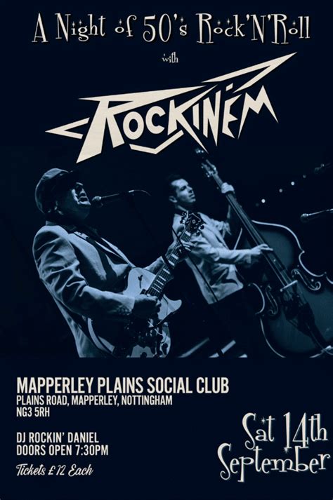 S Rock N Roll Evening At Mapperley Plains Social Club Event Tickets