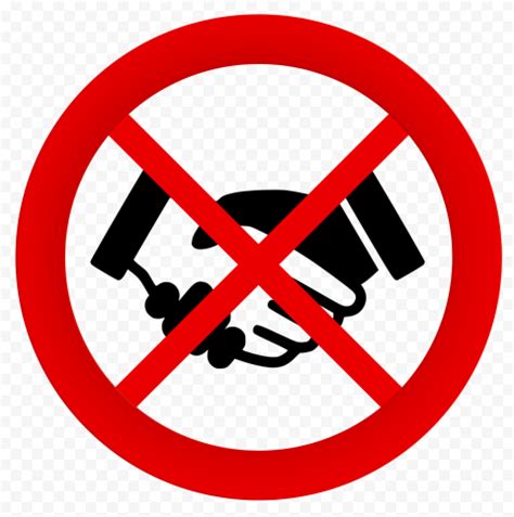 No Hand Shake Covid 19 Safety Icon Vector | Citypng