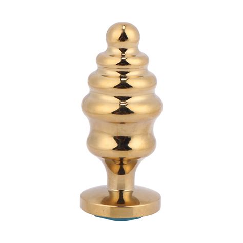 Customized Color Middle Golden Anal Toys Butt Plug Metal Anal Plug And Metal Butt Plug