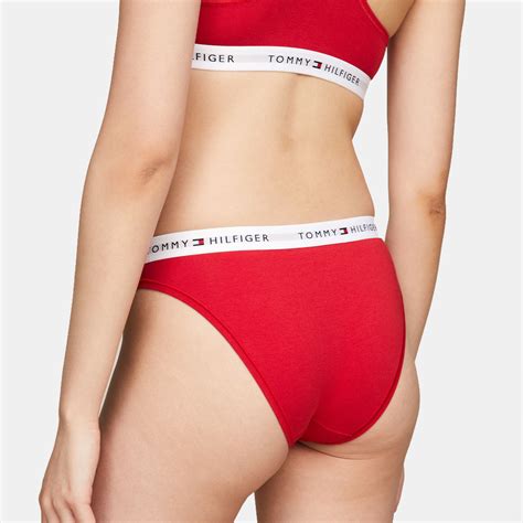 Tommy Jeans Bikini Γυναικείο Εσώρουχο Kόκκινο UW UW XLG