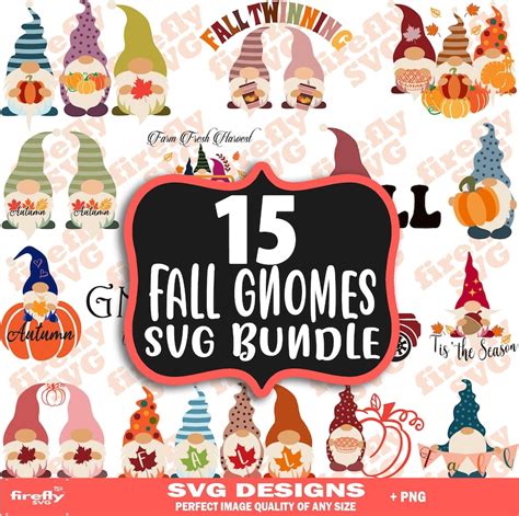 Fall Gnomes SVG Bundle Fall Svg Gnomes Autumn Gnomes Svg Hello Fall