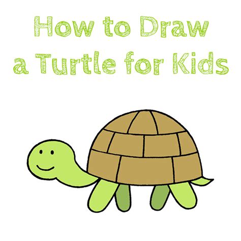 How To Draw A Turtle For Kids How To Draw Easy