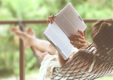 Woman Reading Hammock Peaceful Relax Book Read Quiet Rest