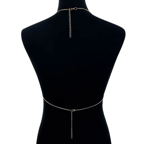 Boho Fashion Shiny Rhinestone Bikini Chest Chain And Leg Chain Fringe Female Body Chain