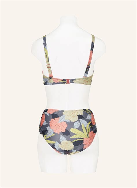 Lidea Underwired Bikini Top FLOWER NOSTALGIA In Gray Yellow Orange