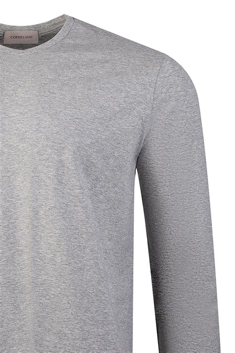 Фуфайка мужская CORNELIANI, цвет Серый, состав 94% хлопок 6% эластан ...
