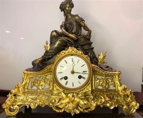 Mantel Clock Louis Philippe Style Spelter 1850 1900 Catawiki