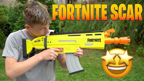 Nerf War Fortnite Scar Battle Youtube