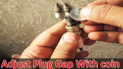 Spark Plug Gap Adjustment With A Coin Youtube