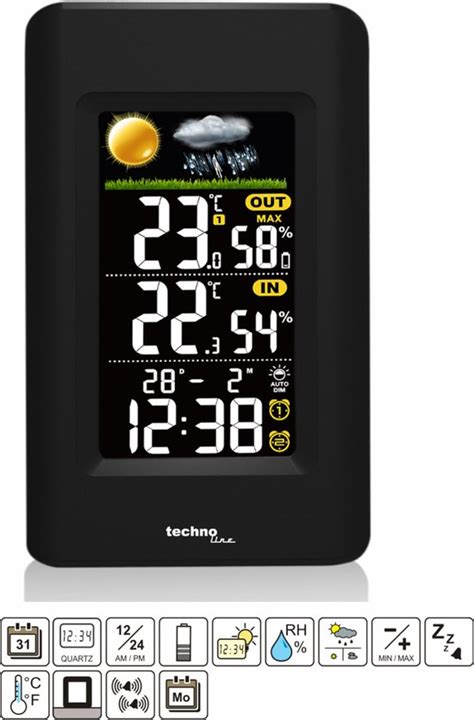 Digitale Thermometer Hygrometer Weerstation Met Buitensensor