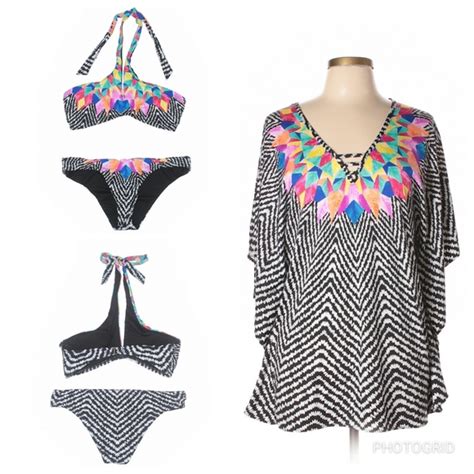 Bar III Swim Bar Iii Coverup Bikini Set Swim Bathing Suit Poshmark