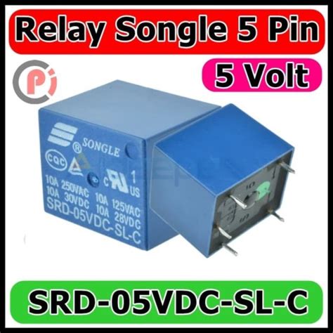 Jual Relay 5V 10A Songle SRD 05VDC SL C 5pin DC Coil 5 Pin Original