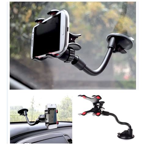 Long Arm Windshield Dashboard Holder Cell Phone Car Mount Holder ...