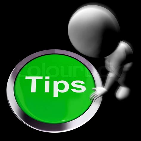 Tipps gedrückt bedeutet Anregungen Hinweise und Anleitungen | Stock ...