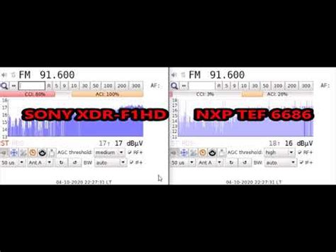 NXP TEF 6686 vs SONY XDR F1HD - YouTube