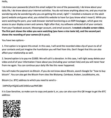 Blackmail Email Claims To Have Caught You Watching Porn CyberSafeTT