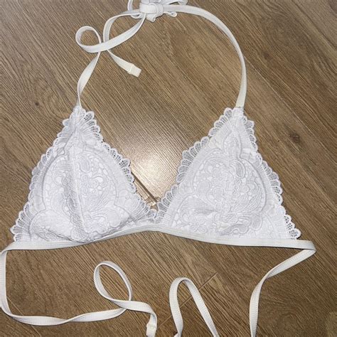 New Look Women S White Bikini And Tankini Tops Depop