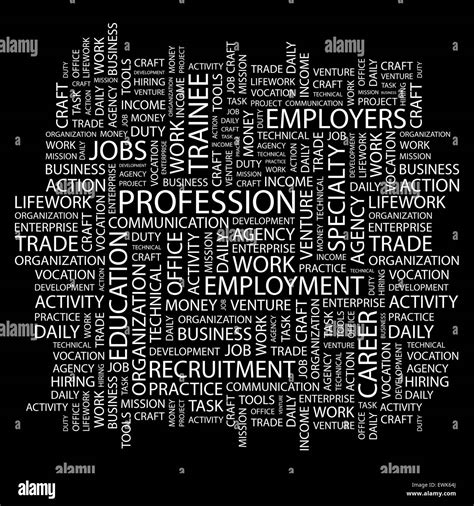 Profession Nuage De Mots Illustration Tag Cloud Concept Collage Image