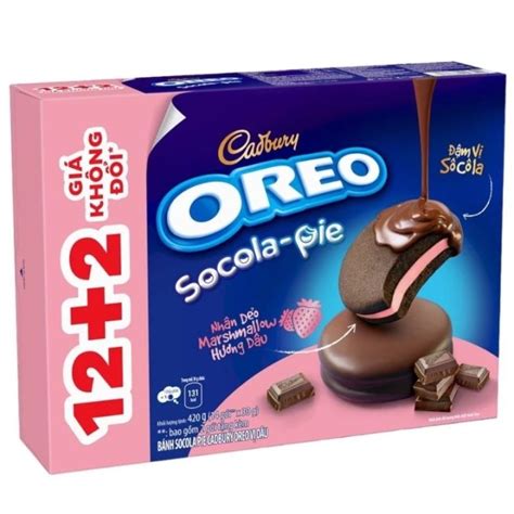 Bánh Sôcôla Nhân Dẻo Vị Dâu Marshmallow Cadbury Oreo Socola-pie ...