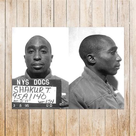 Tupac Shakur Mugshot Celebrities Mugshots 2pac Print - Etsy