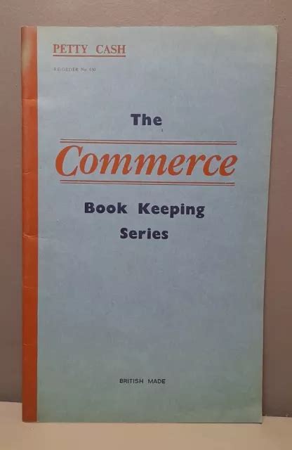 Original Vintage Book Commerce Accounting Petty Cash Book Prop Old