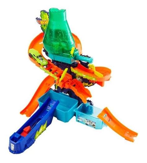 Brinquedo Pista Hot Wheels Esta O Cientifica Color Shifters Muda De Cor Mattel Original