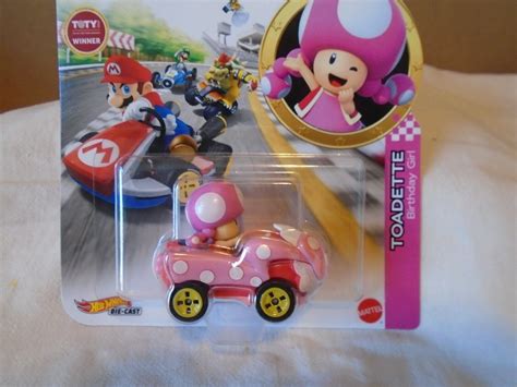 New Hot Wheels Mario Kart Toadette Birthday Girl New Release
