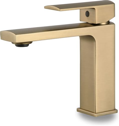 Buy Brushed Gold Bathroom Faucet Woen Flow Bathroom Faucet Brushed Gold Single Handle Faucets