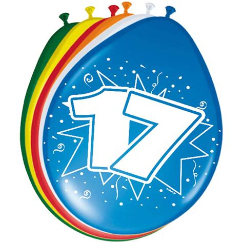 Ballonnen 17 jaar - Feestwarenhuis.nl