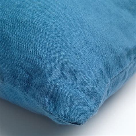 LINN Kussenhoes LINNEN Provincial Blue 45x45 Cm Blauw Met Rits