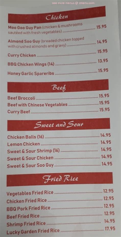 Online Menu Of Lucky Garden Restaurant Minto Restaurant Minto New
