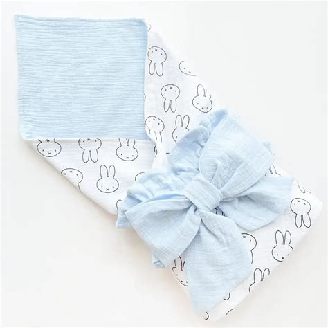 Муслиновый конверт-одеяло с бантом 100х130 | Dogodashop