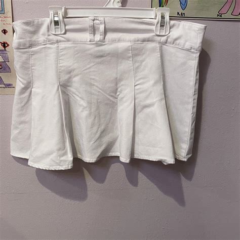 Precious Low Rise White Mini Skirt Dm Before Depop