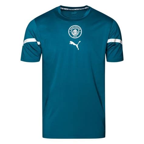 Manchester City Training T Shirt Pre Match Blue White